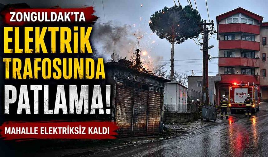 Zonguldak’ta elektrik trafosunda patlama: Mahalle elektriksiz kaldı