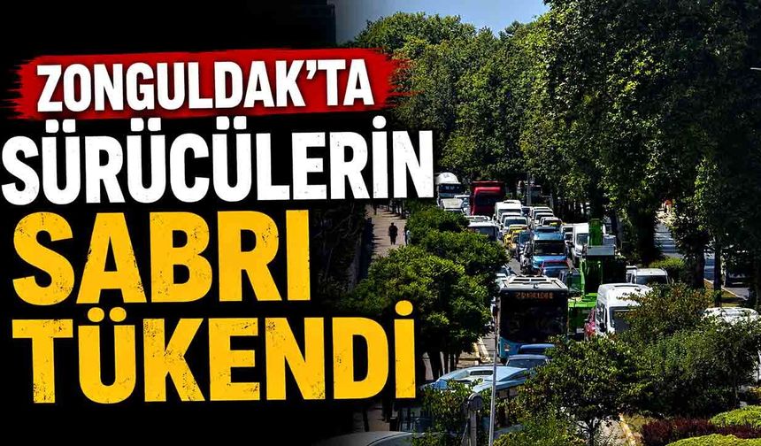 Zonguldak'ta Sürücülerin Sabrı Tükendi: Metrelerce Kuyruk, Bitmeyen Trafik Çilesi!