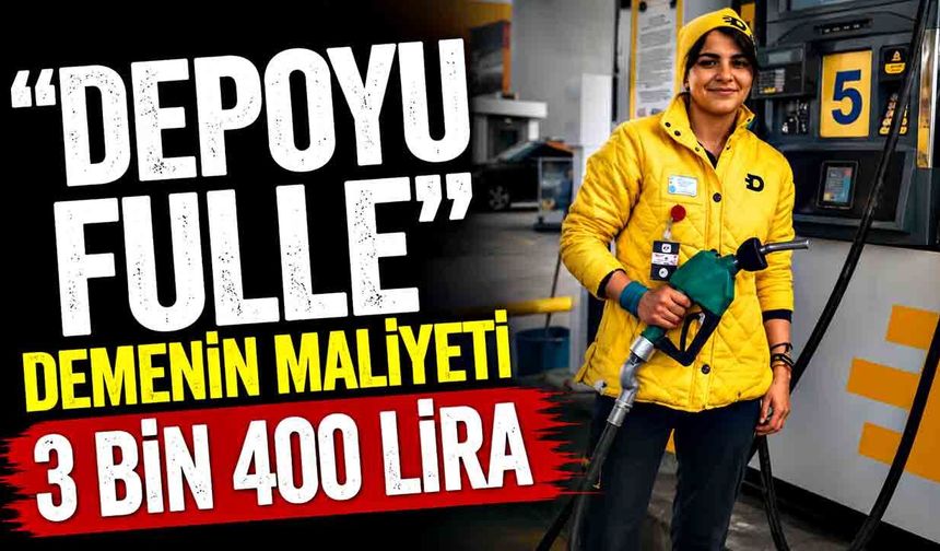 “Depoyu fulle” demenin maliyeti 3 bin 400 lira