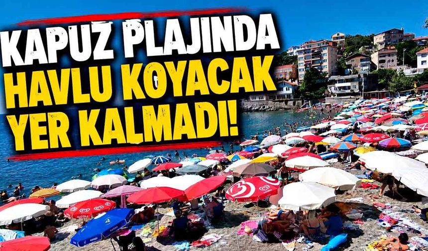 Kapuz plajında havlu koyacak yer kalmadı!