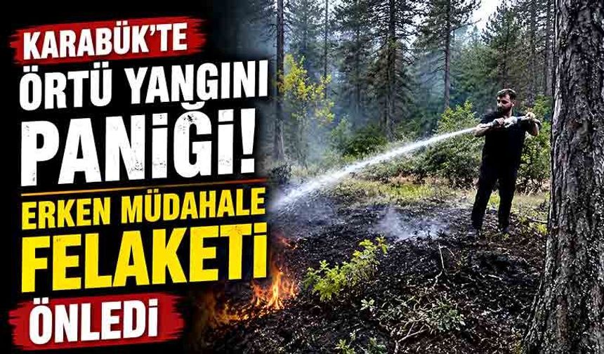 Karabük'te örtü yangını paniği! Erken müdahale felaketi önledi
