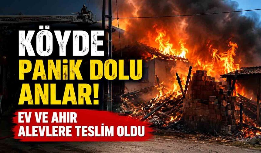 41 Derecelik Sıcakta Yangın Felaketi! İki Ev Daha Zarar Gördü