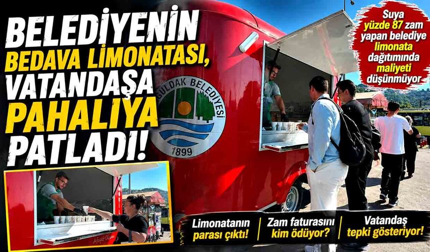 Limonatanın parası çıktı