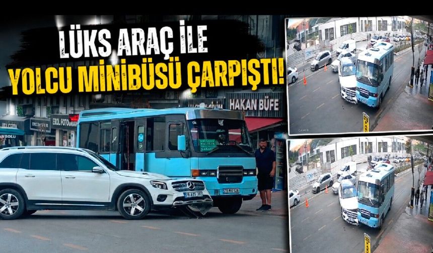 Cip ile yolcu minibüsünün çarpıştı