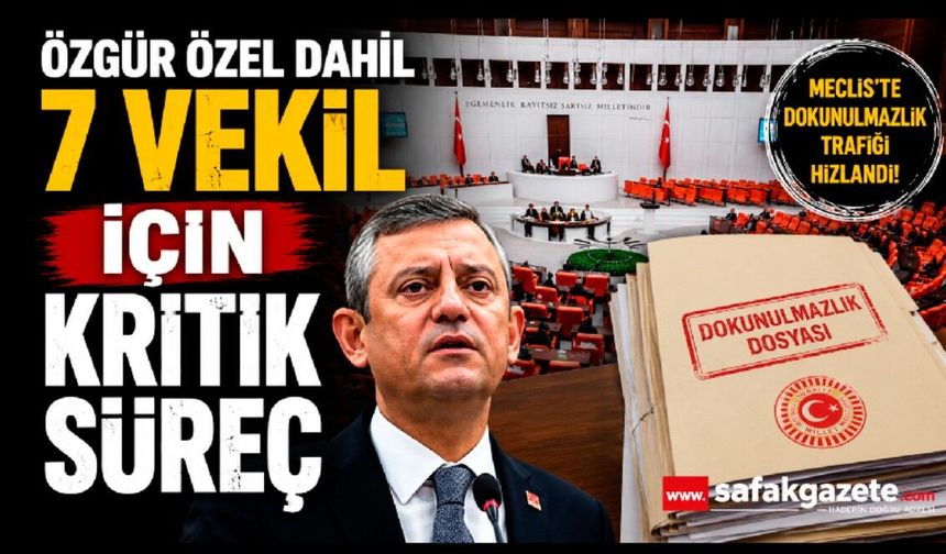 Ankara'yı Karıştıracak Gelişme! 9 Dokunulmazlık Dosyası Meclis'te
