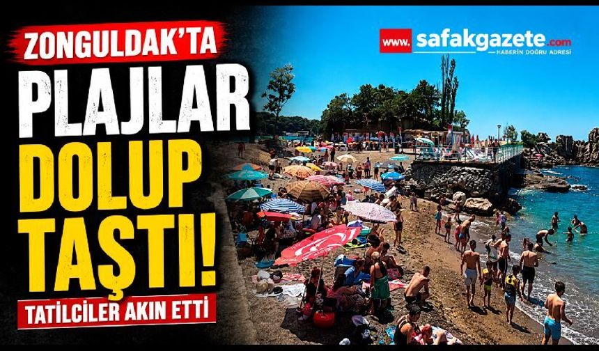Sıcak Hava Bastırdı! Zonguldak'ta Plajlar Dolup Taştı