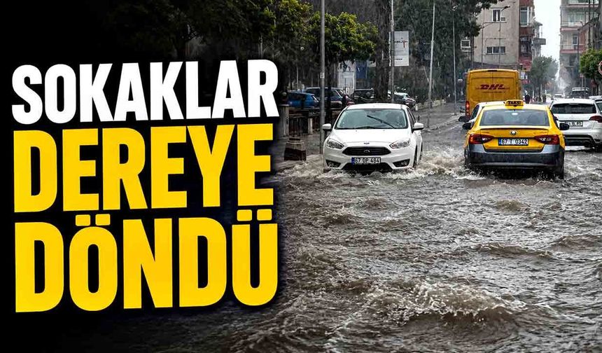 Amasra'da sağanak kabusu: Sokaklar dereye döndü