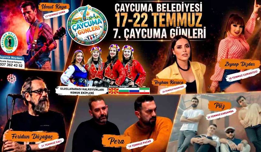 Çaycuma’ya yıldız yağacak!