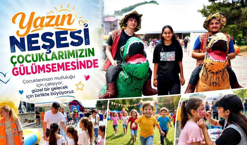 Yazın neşesi çocuklarımızın gülümsemesinde