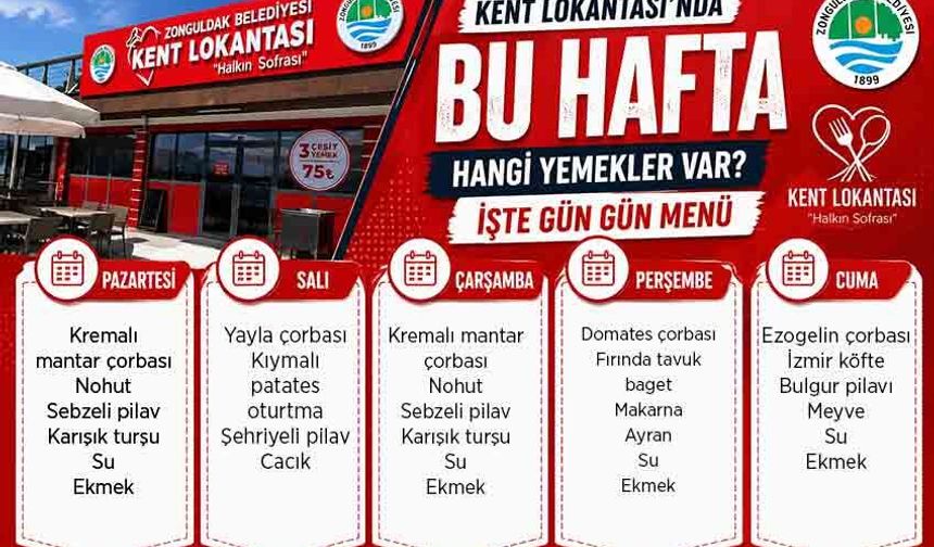 Zonguldak Kent Lokantası'nda bu hafta hangi yemekler var? İşte 20-24 Temmuz menüsü