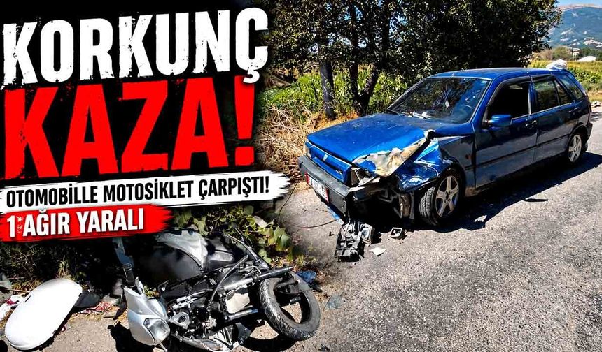Bolu'da otomobille çarpışan motosikletin sürücüsü yaralandı