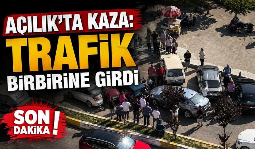 Acılık'ta kaza: Trafik birbirine girdi