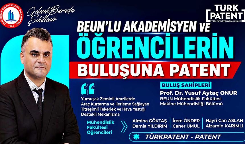 BEUN'lu akademisyen ve öğrencilerin buluşuna patent