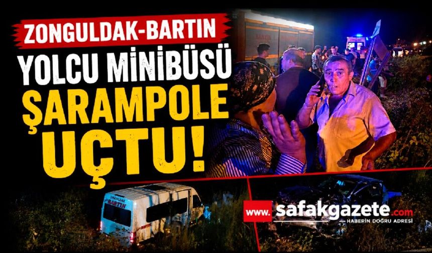 Zonguldak-Bartın yolcu minibüsü ile otomobil çarpıştı: 11 yaralı