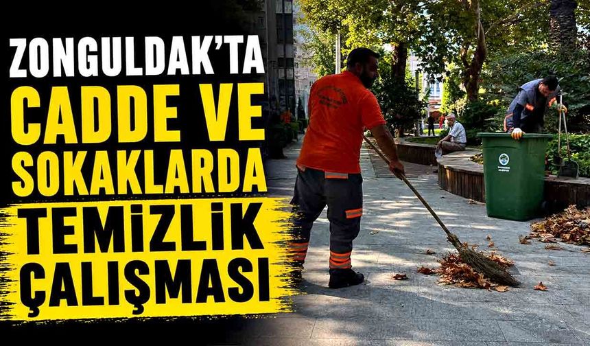 Zonguldak’ta cadde ve sokaklarda temizlik çalışması