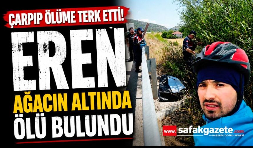 Otomobilin çarptığı bisikletli ağacın altında ölü bulundu
