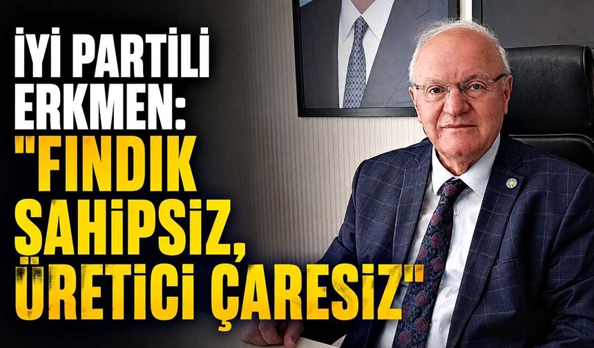 İYİ Partili Erkmen:"Fındık Sahipsiz, Üretici Çaresiz"