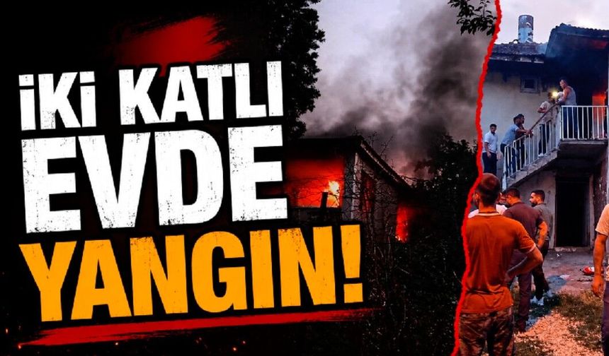 Karabük’te iki katlı evde yangın