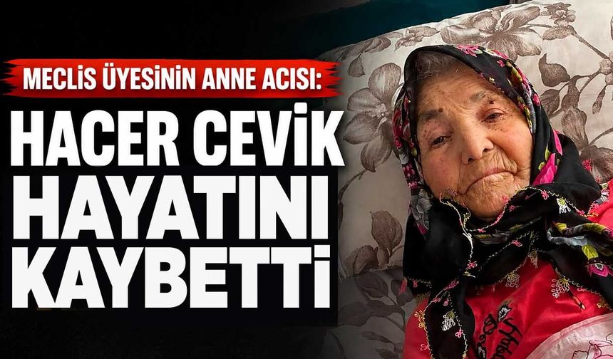 Meclis üyesinin anne acısı: Hacer Çevik hayatını kaybetti