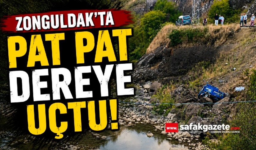Zonguldak'ta pat pat dereye uçtu!