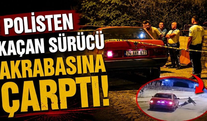 Polisten kaçan ehliyetsiz sürücü akrabasına çarptı: 2 yaralı