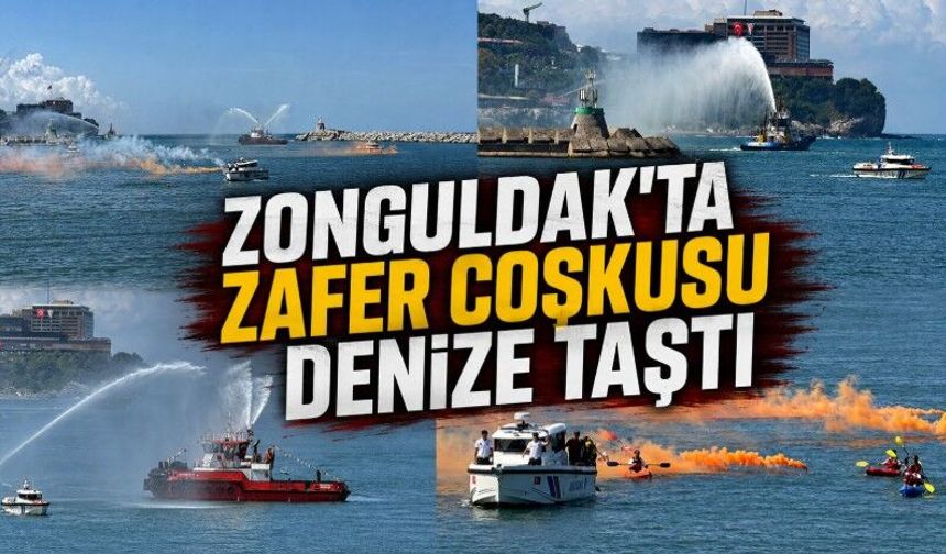Zonguldak'ta Zafer coşkusu denize taştı
