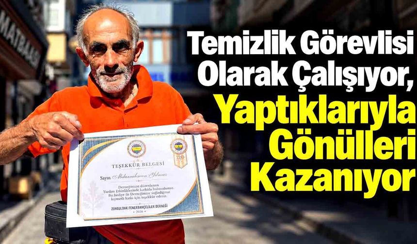 Temizlik Görevlisi Olarak Çalışıyor, Yaptıklarıyla Gönülleri Kazanıyor