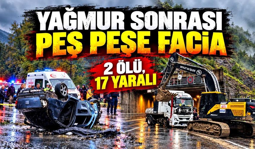 Bartın’da 1 saat arayla iki kaza: 2 ölü, 17 yaralı