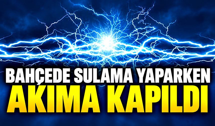 Bahçede sulama yaparken akıma kapıldı