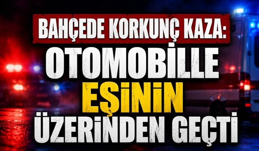 Geri manevra faciaya dönüştü: Eşini fark edemedi