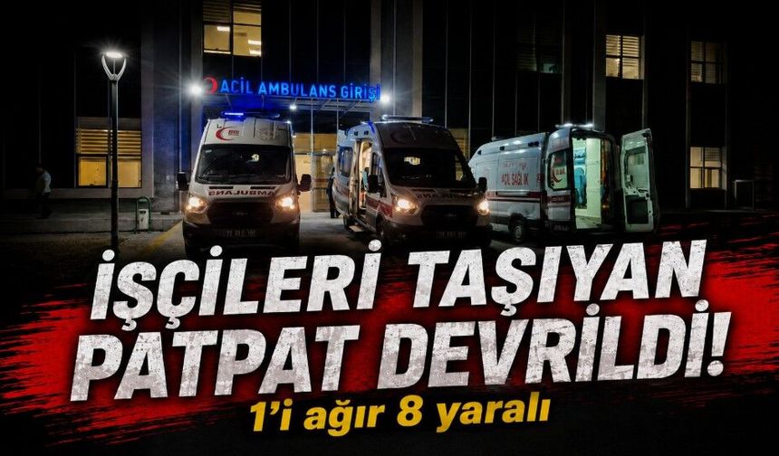 Fındık işçilerini taşıyan patpat devrildi: 1’i ağır 8 yaralı