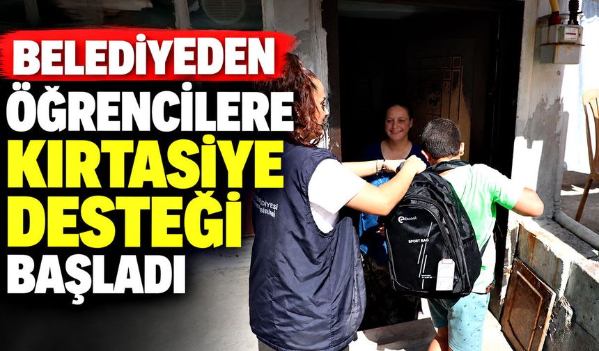 Belediyeden öğrencilere kırtasiye desteği başladı