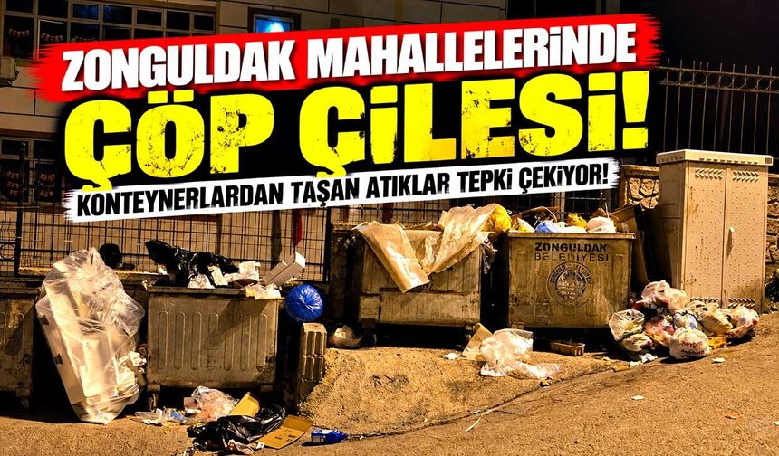 Zonguldak Mahallelerinde Çöp Çilesi: Konteynırlardan Taşan Atıklar Tepki Çekiyor!