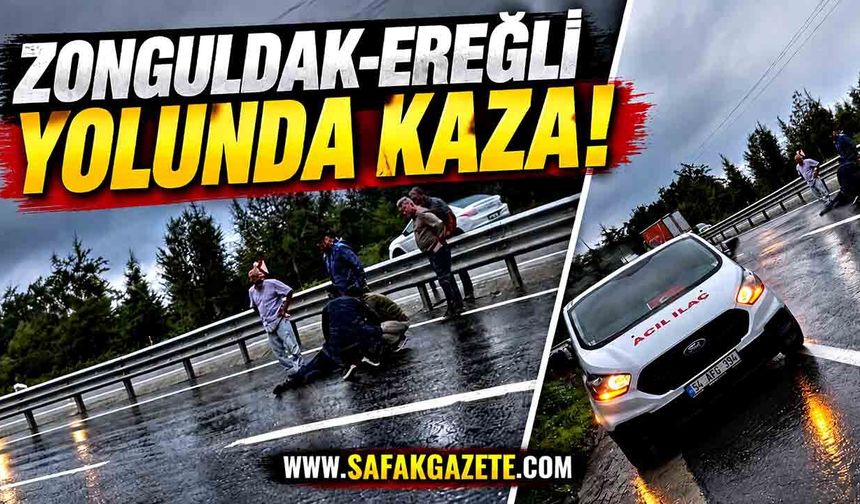 Zonguldak-Ereğli yolunda motosiklet kazası: 1 yaralı