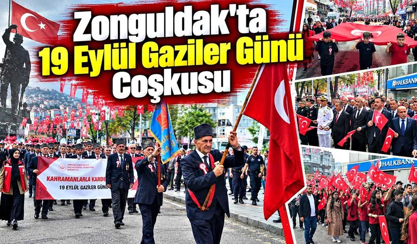 Zonguldak’ta 19 Eylül Gaziler Günü Coşkusu: Madenci Anıtı’ndan Valiliğe Kortej Yürüyüşü!