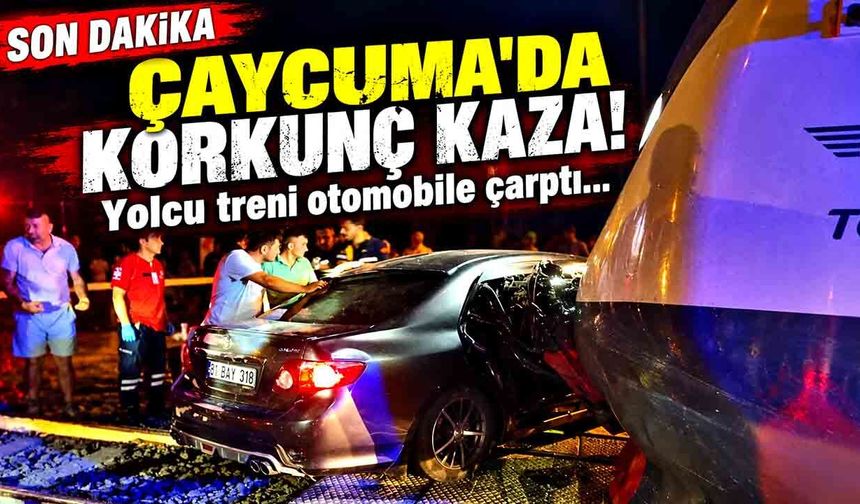 Filyos’ta yolcu treni otomobile çarptı: 1 kadın yaralandı