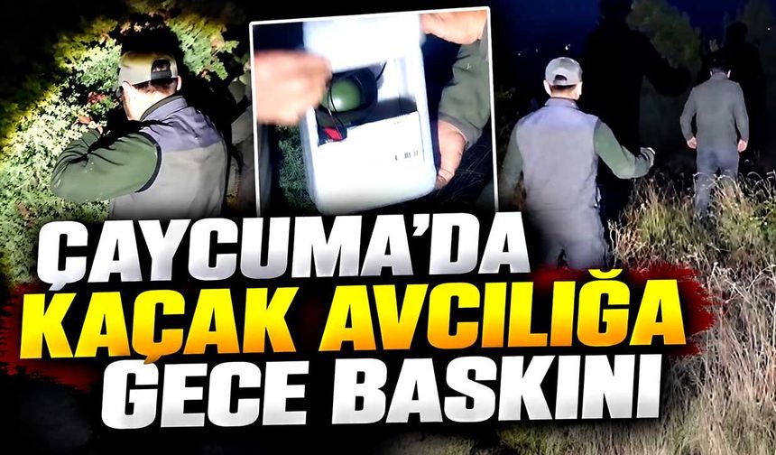 Çaycuma’da kaçak avcılığa gece baskını: 17 cihaz ele geçirildi
