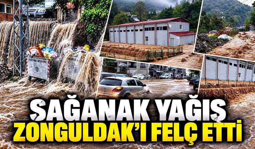 Zonguldak’ta dereler taştı, sanayi sitesini su bastı