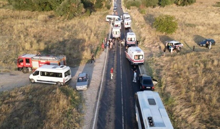 Edirne'de zincirleme kaza: 6 yaralı