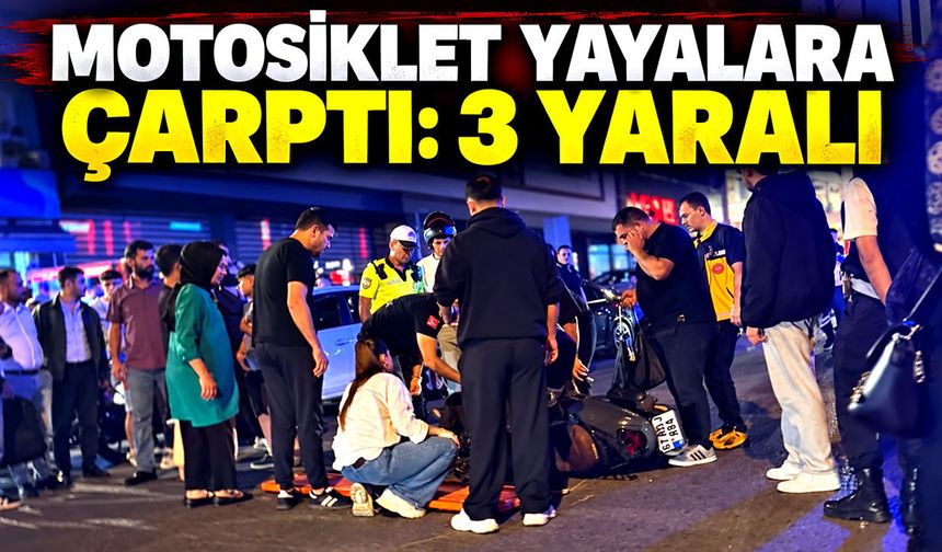 Ereğli'de motosiklet yayalara çarptı: 3 yaralı