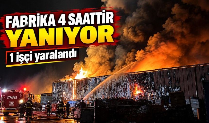 Bolu’daki fabrika yangınında yaklaşık 4 saat geride kaldı: 1 yaralı