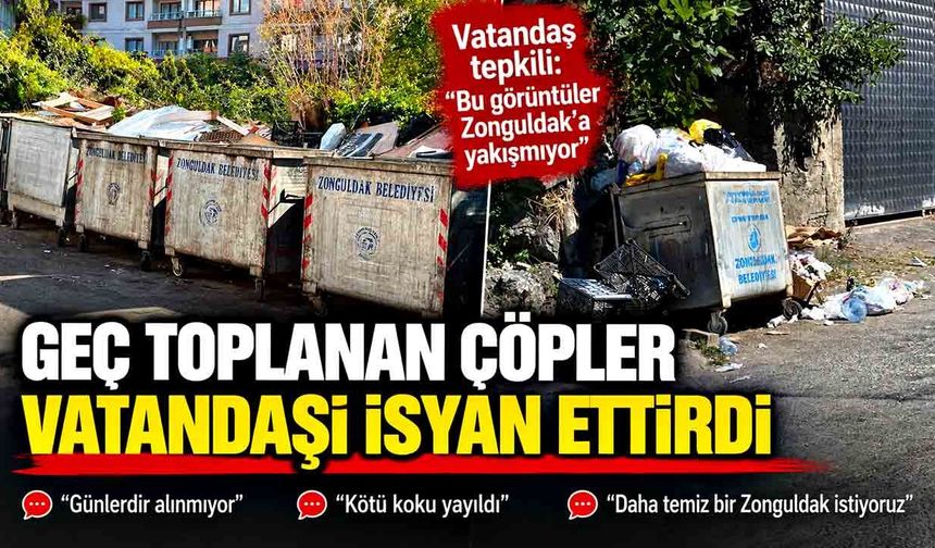 Geç toplanan çöpler vatandaşı isyan ettirdi