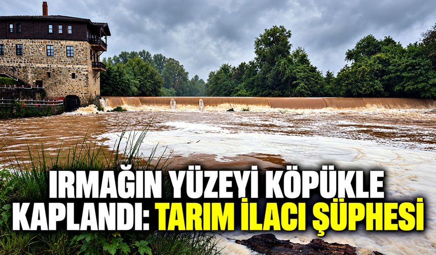 Irmağın yüzeyi köpükle kaplandı: Tarım ilacı şüphesi