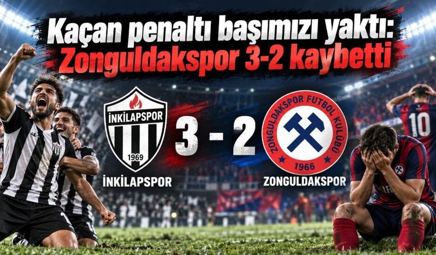 Kaçan penaltı ve son dakika golü: Zonguldakspor puansız döndü