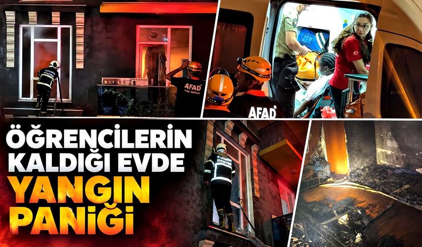 Karabük’te öğrenci evinde yangın