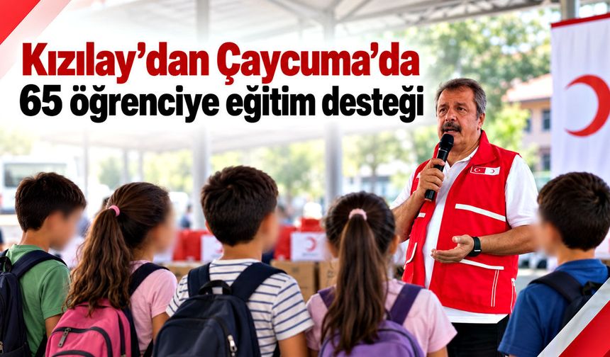 Kızılay’dan Çaycuma’da 65 öğrenciye eğitim desteği