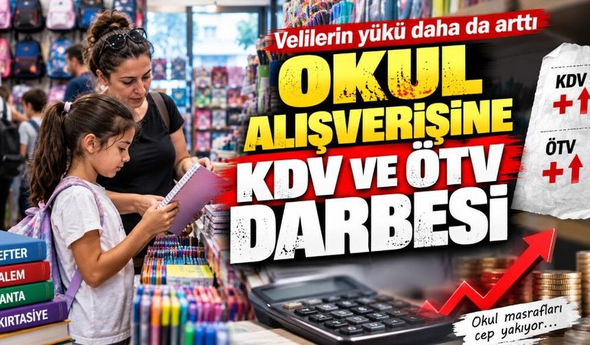 Okul alışverişine KDV ve ÖTV darbesi