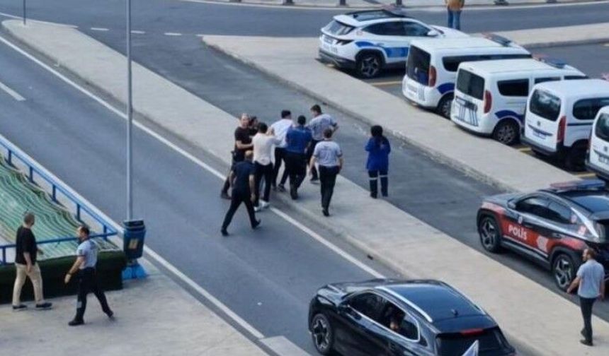 Otogarda taksiciler arasında müşteri kavgası
