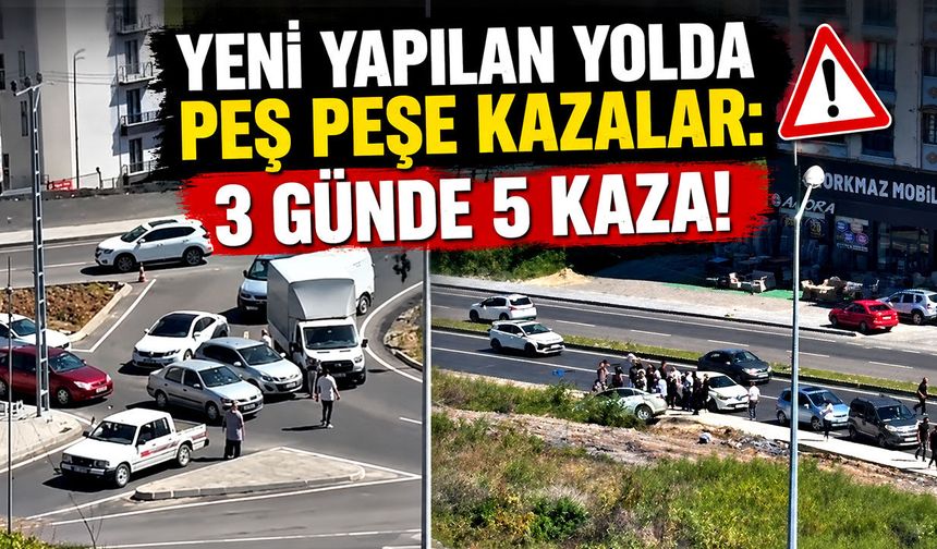 Yeni yapılan yolda peş peşe kazalar: 3 günde 5 kaza!