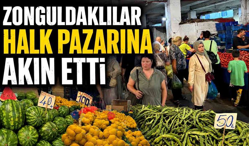 Zonguldaklılar halk pazarına akın etti